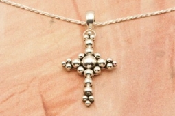 Sterling Silver Cross Pendant by Navajo Artist Artie Yellowhorse